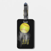 Étiquette À Bagage Étiquette de tabagisme de bagage du base-ball (Dos Vertical)