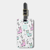 Étiquette À Bagage Étiquette de transport pour enfants Llama Fun (Devant Vertical)