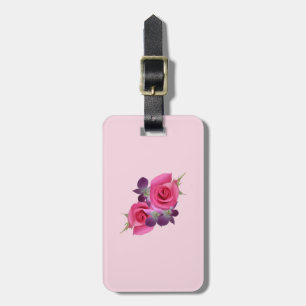 Étiquette À Bagage Étiquette décorée d'un monogramme de bagage