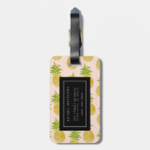 Étiquette À Bagage Étiquette décorée d'un monogramme de bagage (Dos Vertical)