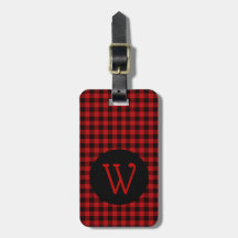 Étiquette décorée d'un monogramme de bagage de
