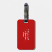 Étiquette À Bagage Étiquette décorée d'un monogramme de bagage de (Dos Vertical)