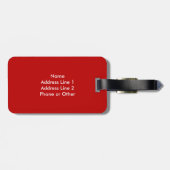 Étiquette À Bagage Étiquette décorée d'un monogramme de bagage de (Dos horizontal)