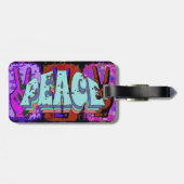 Étiquette À Bagage Étiquette des bagages de paix (Dos horizontal)
