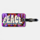 Étiquette À Bagage Étiquette des bagages de paix (Dos horizontal)