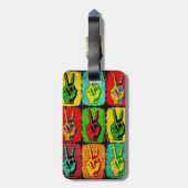 Étiquette À Bagage Étiquette des bagages de paix (Dos Vertical)