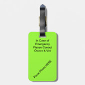 Étiquette À Bagage Étiquette d'identification de chenil/caisse (Dos Vertical)