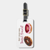 Étiquette À Bagage Étiquette drôle de bagage de contact de beignet (Devant Vertical)