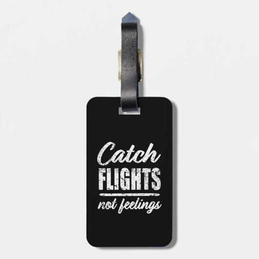 Étiquette À Bagage Étiquette drôle de bagage de sentiments de vols de (Dos Vertical)