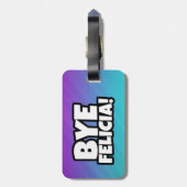 Étiquette À Bagage Étiquette drôle secondaire de bagage de Felicia (Dos Vertical)