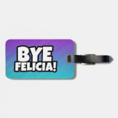Étiquette À Bagage Étiquette drôle secondaire de bagage de Felicia (Dos horizontal)