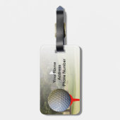 Étiquette À Bagage Étiquette du bagage du golfeur, personnalisable (Dos Vertical)