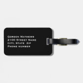 Étiquette À Bagage Étiquette du bagage du marié fait sur commande (Dos horizontal)