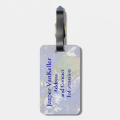 Étiquette À Bagage Étiquette du bagage World Earth Art (Dos Vertical)