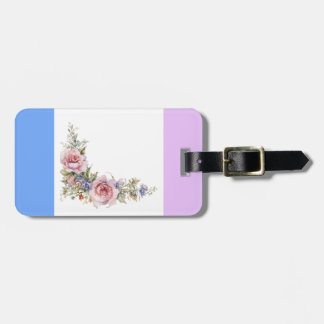 Étiquette À Bagage Étiquette du coin Rose victorien