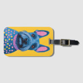 Étiquette À Bagage Étiquette écossaise Terrier Polka Dot Pop Art (Devant Horizontal)