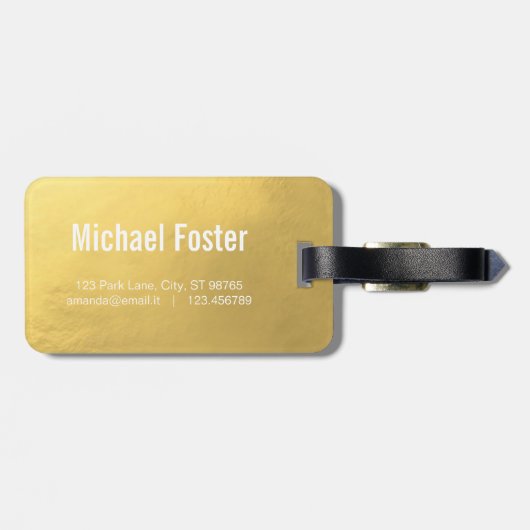 Étiquette À Bagage Étiquette élégante de bagage de carte du monde (Dos horizontal)