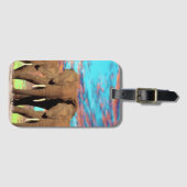 Étiquette À Bagage Étiquette Eléphant Opal Sunrise, Bagage (Devant Horizontal)