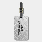 Étiquette À Bagage Étiquette en aluminium balayée de bagage en métal (Devant Vertical)