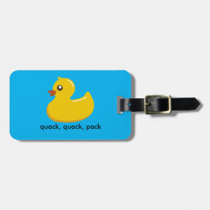 Étiquette À Bagage Étiquette en caoutchouc de bagage de Duckie