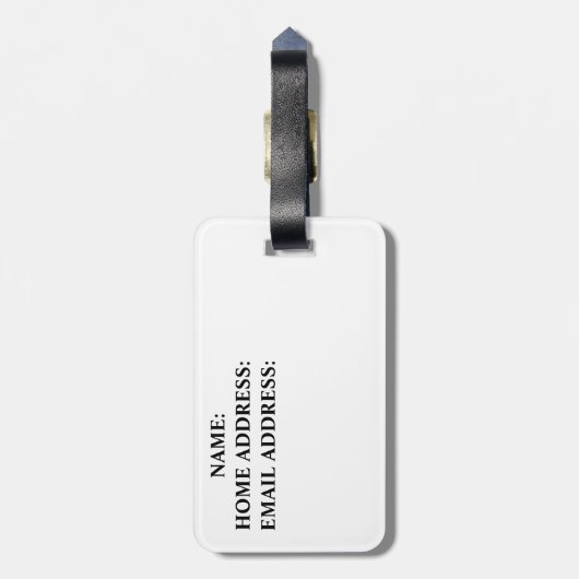 Étiquette À Bagage Étiquette faite sur commande de bagage (Dos Vertical)