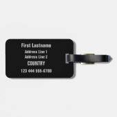 Étiquette À Bagage Étiquette faite sur commande de bagage (Dos horizontal)