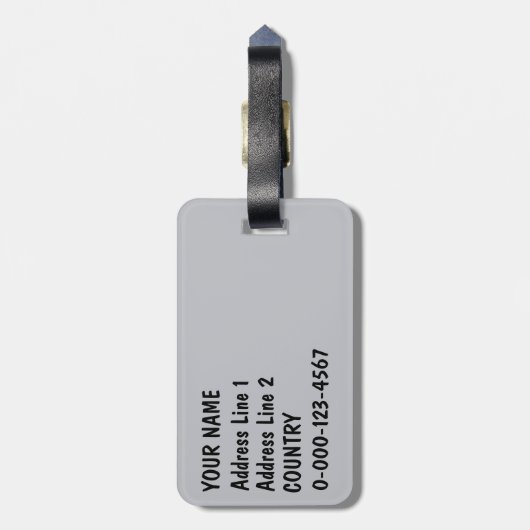 Étiquette À Bagage Étiquette faite sur commande de bagage (Dos Vertical)