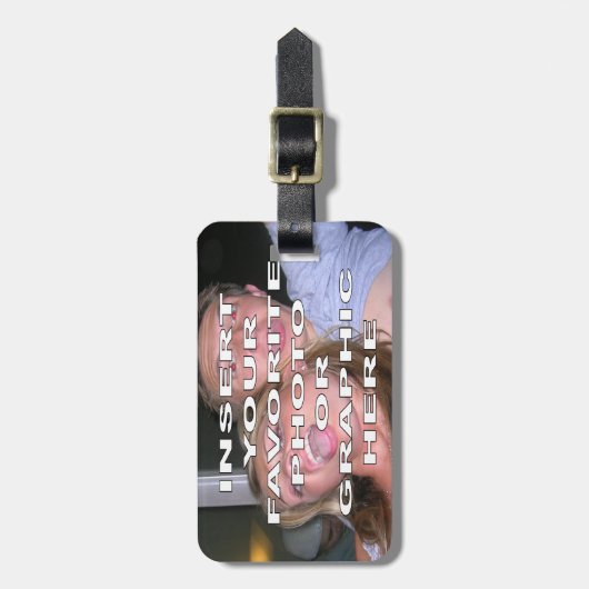 Étiquette À Bagage Étiquette faite sur commande de bagage avec votre (Devant Vertical)