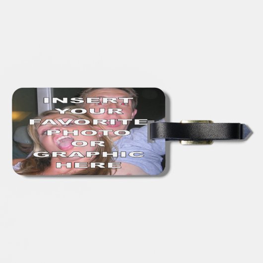 Étiquette À Bagage Étiquette faite sur commande de bagage avec votre (Dos horizontal)