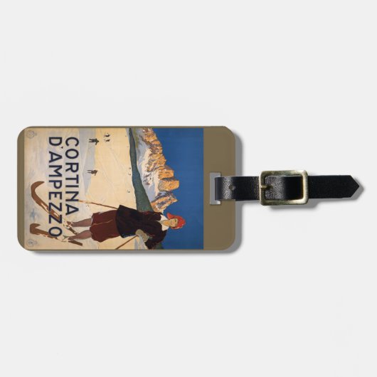 Étiquette À Bagage Étiquette faite sur commande de bagage d'Alpes (Devant horizontal)