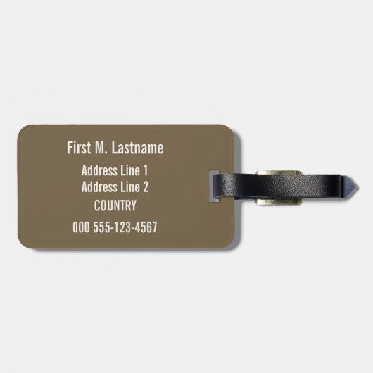 Étiquette À Bagage Étiquette faite sur commande de bagage d'Alpes (Dos horizontal)