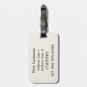 Étiquette À Bagage Étiquette faite sur commande de bagage" d'annonce (Dos Vertical)