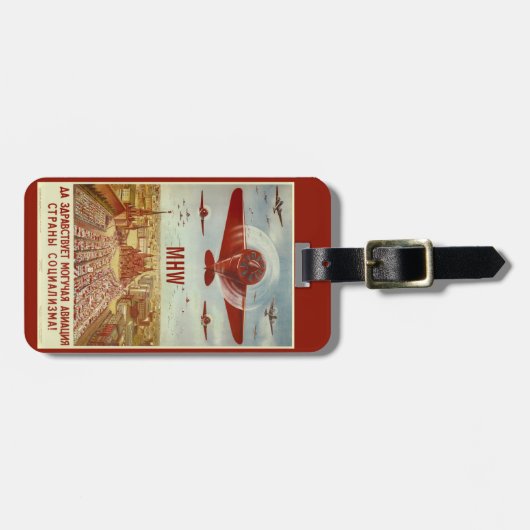 Étiquette À Bagage Étiquette faite sur commande de bagage d'aviation (Devant horizontal)