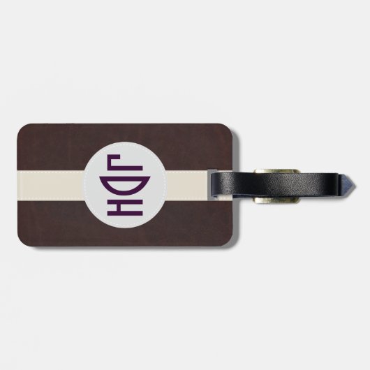 Étiquette À Bagage Étiquette faite sur commande de bagage de (Dos horizontal)