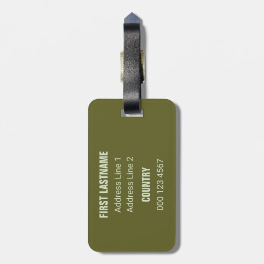 Étiquette À Bagage Étiquette faite sur commande de bagage de (Dos Vertical)