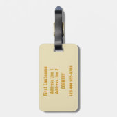 Étiquette À Bagage Étiquette faite sur commande de bagage de BIÈRE (Dos Vertical)