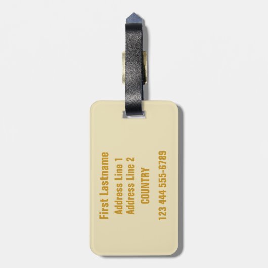 Étiquette À Bagage Étiquette faite sur commande de bagage de BIÈRE (Dos Vertical)