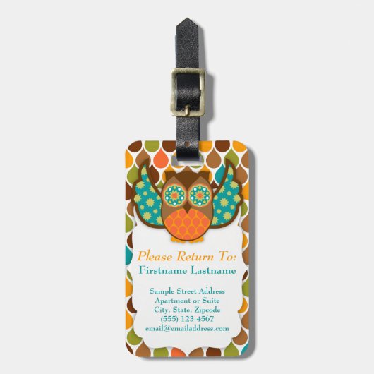 Étiquette À Bagage Étiquette faite sur commande de bagage de Boheme (Devant Vertical)