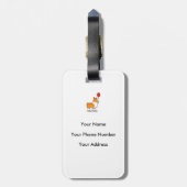 Étiquette À Bagage Étiquette faite sur commande de bagage de bout de (Dos Vertical)