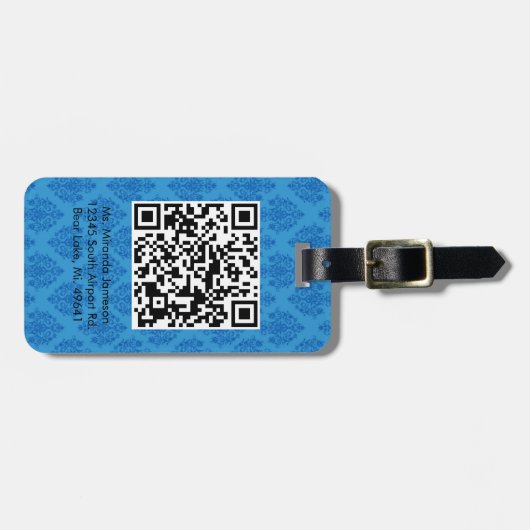 Étiquette À Bagage Étiquette faite sur commande de bagage de CODE (Devant horizontal)
