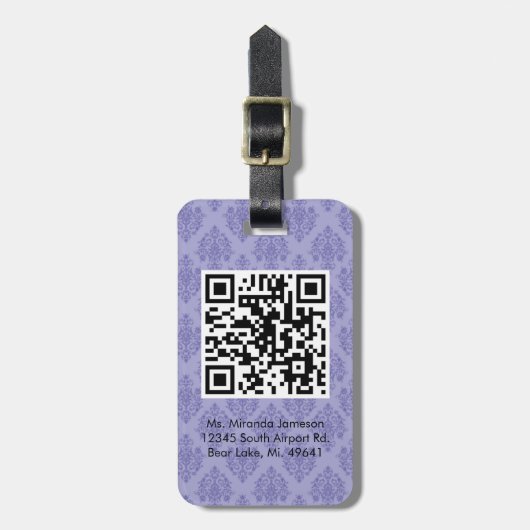 Étiquette À Bagage Étiquette faite sur commande de bagage de CODE (Devant Vertical)