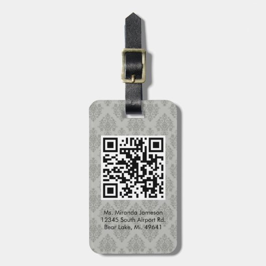 Étiquette À Bagage Étiquette faite sur commande de bagage de CODE (Devant Vertical)