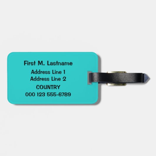 Étiquette À Bagage Étiquette faite sur commande de bagage de crabe (Dos horizontal)