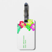 Étiquette À Bagage Étiquette faite sur commande de bagage de fleurs (Dos Vertical)