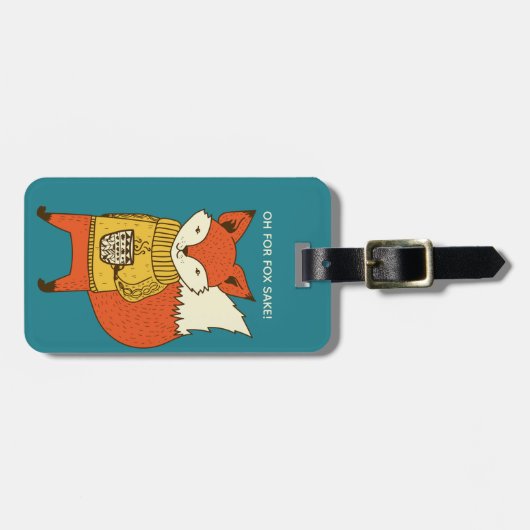 Étiquette À Bagage Étiquette faite sur commande de bagage de Fox des (Devant horizontal)