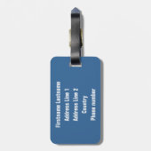 Étiquette À Bagage Étiquette faite sur commande de bagage de la (Dos Vertical)