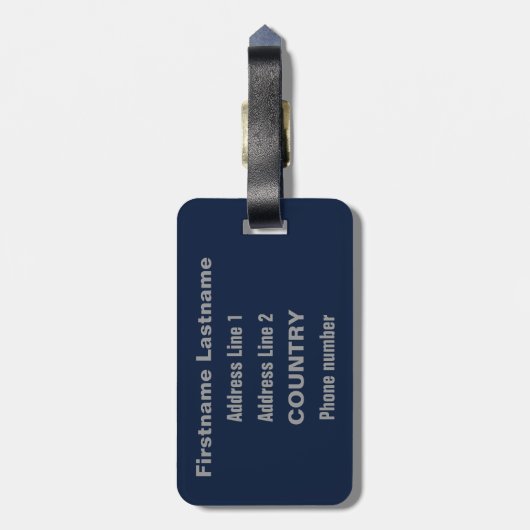 Étiquette À Bagage Étiquette faite sur commande de bagage de la (Dos Vertical)