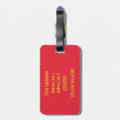 Étiquette À Bagage Étiquette faite sur commande de bagage de MAJORQUE (Dos Vertical)