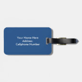 Étiquette À Bagage Étiquette faite sur commande de bagage de nom et (Dos horizontal)