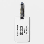 Étiquette À Bagage Étiquette faite sur commande de bagage de nuances (Dos Vertical)